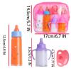 Beem Jun Baby Doll Bottles Accessories Set for Toddlers, 2 Milk and 2 Juice Bottles and 2 Toy Pacifier (Pink) view 2