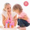 Beem Jun Baby Doll Bottles Accessories Set for Toddlers, 2 Milk and 2 Juice Bottles and 2 Toy Pacifier (Pink) view 3