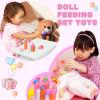 Beem Jun Baby Doll Bottles Accessories Set for Toddlers, 2 Milk and 2 Juice Bottles and 2 Toy Pacifier (Pink) view 4