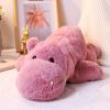Weighted Stuffed Animals 17.7" 2.2lbs, Soft Pink Hippo Stuffed Animal, Small Cuddly Weighted Hippo Plush for Comfort view 1
