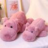 Weighted Stuffed Animals 17.7" 2.2lbs, Soft Pink Hippo Stuffed Animal, Small Cuddly Weighted Hippo Plush for Comfort view 4