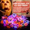 Halloween Party Favors for Kids Adults 50Pcs Halloween Treats Toys Bulk Light Up Rings Gifts Flashing LED Glow In The Dark Party Supplies Goodie Bag Fillers Stuffers Non Candy Treats Prizes Decorations view 3