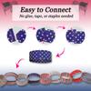 300 USA-Themed Paper Chain Strips for Crafting. No Glue or Tape Needed. Kid Friendly & Family Fun. 10 Stars-and-Stripes Patterns. Over 50 Feet of Paper Chains for Party Decorations (Stars and Stripes) view 2