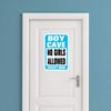 8"x12" Aluminum Sign, Boy Cave Signs No Girls Allowed Except Mom Sign, Blue Metal Sign for Little Man Cave Bedroom Living Room Wall Decor view 4