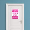 12"x16" Aluminum Sign, No Trespassing Girls Only Sign, No Boys Allowed Sign Girls Rule Pink Metal Sign for Girls Cave Bedroom Kids Room Decor view 4