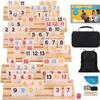 Timissu Rummy Cube 6 Player Edition with 6 Wooden Racks 160 Tiles Rummy Cube Game with Case 6 Players Travel Size Rummy Game Large Number Rummy Tiles Travel Game Set for Family Classic Board Games view 1