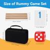 Timissu Rummy Cube 6 Player Edition with 6 Wooden Racks 160 Tiles Rummy Cube Game with Case 6 Players Travel Size Rummy Game Large Number Rummy Tiles Travel Game Set for Family Classic Board Games view 3