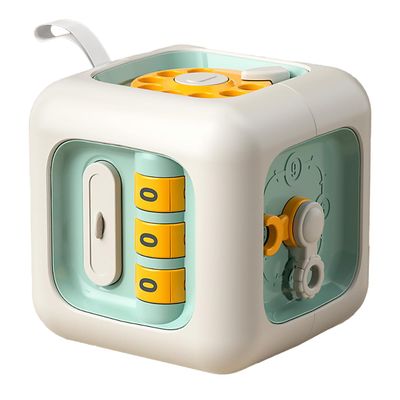 Montessori Toys for Kids Busy Cube Toys for Child Travel Sensory Toy for Toddlers 1-3 Learning Fine Motor Skills 1st Birthday Gifts Boys Girls 18 Months + (Green)