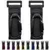Baby Stroller Hook, Carry 30 lbs per Stroller Carabiner Clip, Adjustable Baby Stroller & Car Seat Hook for Hanging Diaper Bag, Wheelchair, Golf cart, Shopping and Pet Cart(2 Pcs Black) view 1