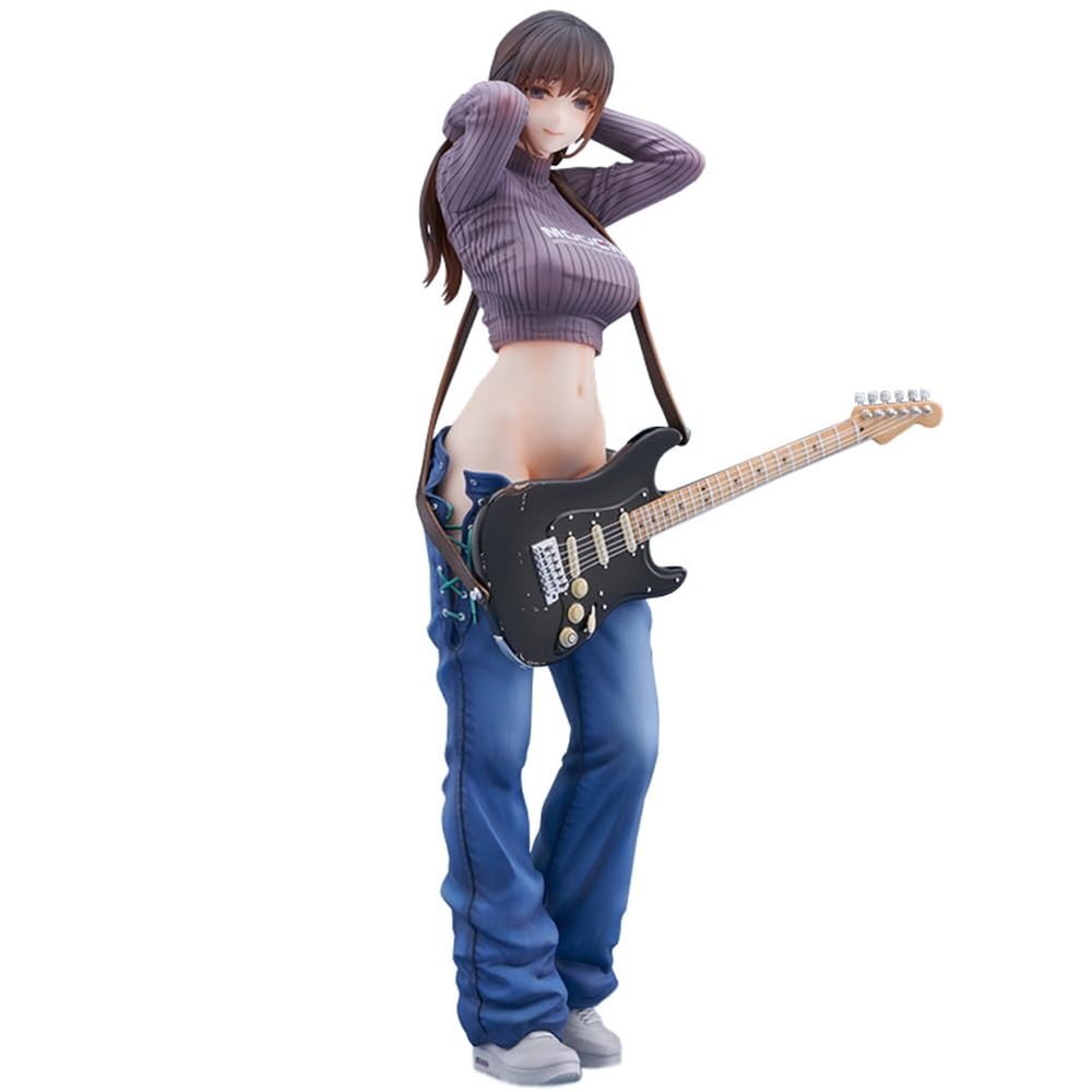 QAHEART Anime Illustration Guitar MeiMei's Girl Figure Original Painting Figure Desktop Ornaments
