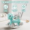 Montary 4 in 1 Rocking Horse for Toddlers 1.5-3 Years, Baby Ride On Toy with Detachable Balance Board, Footrest and 4 Smooth Wheels, HDPE Material and 40 Swinging, Balance Bike view 3