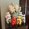 XINPDPSO Handcrafted Traditional Chinese Lion Dance Decoration with a More Adorable Design, Designed to Stand Upright, Suitable for Both car and Indoor Decoration. (Purple) view 2
