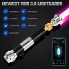 ELESKOCO Smooth Swing Dueling Lightsaber, APP Control Infinite RGB 16 Colors Light Saber with 16 Sound Fonts - Motion Control OBW Blue Lightsabers Metal Hilt for Adults view 3