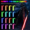 ELESKOCO Smooth Swing Dueling Lightsaber, APP Control Infinite RGB 16 Colors Light Saber with 16 Sound Fonts - Motion Control OBW Blue Lightsabers Metal Hilt for Adults view 4