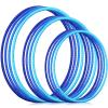 Syhood 12 Pcs Toy Color Hoop Plastic Detachable Adjustable Hoop Light Weight Exercise Fitness Equipment Toy Waist Ring for Adult Party, 3 Sizes(Gradient Blue) view 1