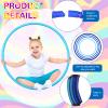 Syhood 12 Pcs Toy Color Hoop Plastic Detachable Adjustable Hoop Light Weight Exercise Fitness Equipment Toy Waist Ring for Adult Party, 3 Sizes(Gradient Blue) view 2