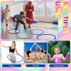 Syhood 12 Pcs Toy Color Hoop Plastic Detachable Adjustable Hoop Light Weight Exercise Fitness Equipment Toy Waist Ring for Adult Party, 3 Sizes(Gradient Blue) view 4