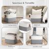 Goodpick Woven Storage Basket, Cotton Rope Baskets with Handles, Toy Baskets Storage Kids, Blanket Basket for Living Room, Bedroom, Gray and White, 18 x 14 x 12 Inches view 4
