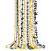 New Years Necklace Accessories, 100PCS New Years Eve Bead Necklaces Party Supplies 2026, 12 Kinds HAPPY NEW YEAR Star Necklace Bulk, Black Gold Silver Bead Necklace 2026 for New Year Decorations view 1