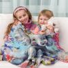 Artsadd Personalized Baby Blankets for Boys Girls with Name Custom Elephant Floral Name Blanket for Kids Baby Customized Toddler Receiving Blankets Baby Gifts for Infant Newborn Birthday Christmas S view 3