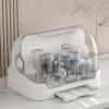 2024 Baby Bottle Storage, Dustproof Baby Bottle Drying Rack, Cover and Removable Drain Tray, Portable Baby Bottle Rack Dryer, Reusable Bottle Rack Holder for Baby, for Bottle Accessories (B, M) view 2