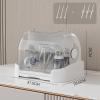 2024 Baby Bottle Storage, Dustproof Baby Bottle Drying Rack, Cover and Removable Drain Tray, Portable Baby Bottle Rack Dryer, Reusable Bottle Rack Holder for Baby, for Bottle Accessories (B, M) view 4