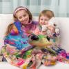 Artsadd Personalized Baby Blankets for Boys Girls with Name Custom Sea Turtle Name Blanket for Kids Baby Customized Toddler Receiving Blankets Baby Gifts for Infant Newborn Birthday Christmas S view 3