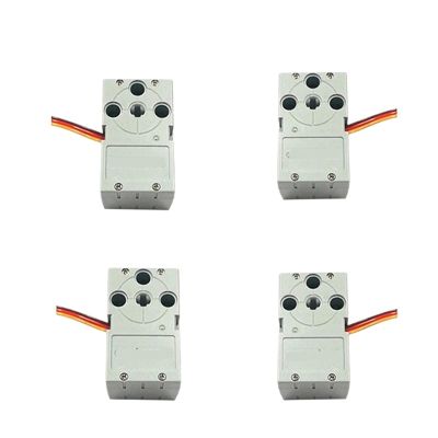 2/4/8 pcs Parts Compatible Block servo Dual Output Shaft 360 Degree Angle(4pcs servo)
