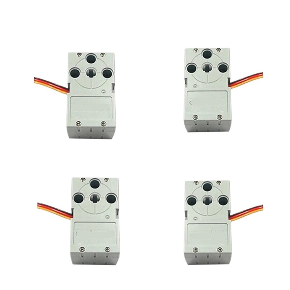 2/4/8 pcs Parts Compatible Block servo Dual Output Shaft 360 Degree Angle(4pcs servo)