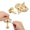 Alloy Gyroscope, Stress Relief Fingertip Toy, Adult Decompression Gyro Toy with Multiple Loops of Rope, Overcome and Fascinates Adults, Colorful Metal Frame,Stainless view 3