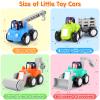 ORWINE Inertia Trucks Toy Cars, Early Educational Baby Boy Toys 18 Months, Push and Go Cars Gifts for Boys & Grils, 4PCS Construction Vehicles for Toddler Outdoor & Indoor view 3