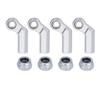 1/10 RC Crawler Rod Ends,4pcs M4 Aluminum Chassis Link Steering Rod Straight Rod Ends/Bend Rod Ends for 1/10 RC Crawler SCX10 TRX4 Capra VS4-10 Wraith (Bend 7.5mm Silver) view 1