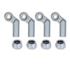 1/10 RC Crawler Rod Ends,4pcs M4 Aluminum Chassis Link Steering Rod Straight Rod Ends/Bend Rod Ends for 1/10 RC Crawler SCX10 TRX4 Capra VS4-10 Wraith (Bend 7.5mm Titanium) view 1