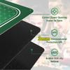 EVTHSU Poker Table Top Mat 70" X 35", Portable Texas Hold'em Casino Table Topper for 8 Players, Rubber Game Mat with Carrying Bag, 8 Coasters, 8 Hand Ranking Cards for Home Game Nights (Oval, Green)C view 3