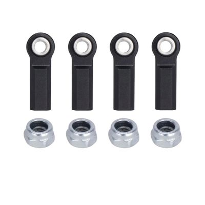 1/10 RC Crawler Rod Ends,4pcs M4 Aluminum Chassis Link Steering Rod Straight Rod Ends/Bend Rod Ends for 1/10 RC Crawler SCX10 TRX4 Capra VS4-10 Wraith (Straight 7mm B)