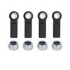 1/10 RC Crawler Rod Ends,4pcs M4 Aluminum Chassis Link Steering Rod Straight Rod Ends/Bend Rod Ends for 1/10 RC Crawler SCX10 TRX4 Capra VS4-10 Wraith (Straight 7mm B) view 1