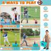 4 in 1 Toddler Basketball Hoop and T Ball Set - Adjustable Kids Basketball Goal Baseball Tee with Pitching Machine - Christmas Birthday Indoor Outdoor Sport Toy Games Gifts for Boys Girls Age 3-5 view 2