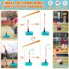 4 in 1 Toddler Basketball Hoop and T Ball Set - Adjustable Kids Basketball Goal Baseball Tee with Pitching Machine - Christmas Birthday Indoor Outdoor Sport Toy Games Gifts for Boys Girls Age 3-5 view 4