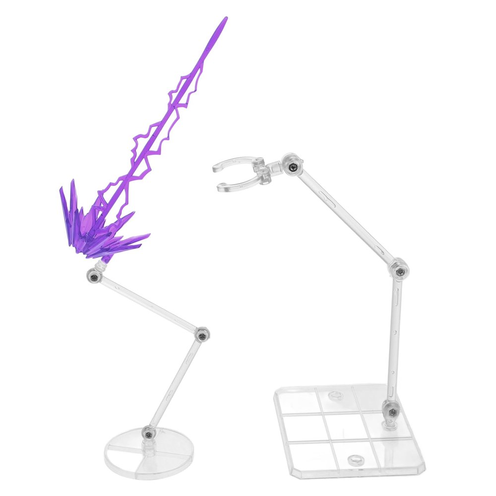 Abaodam Action Figure Display Stand with Energy Effect Base for Anime Model Collectible Doll Holder and Desktop Display Support 5.51X4.72X1.96In