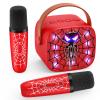 Karaoke Machine Toys for Kids Ages 3-12: Mini Portable Bluetooth Speaker with 2 Wireless Microphones LED Light Christmas Birthday Gifts for Boys Girls Toddlers 3 4 5 6 7 8 9 10 Year Old Boy Girl Kid view 1