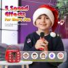 Karaoke Machine Toys for Kids Ages 3-12: Mini Portable Bluetooth Speaker with 2 Wireless Microphones LED Light Christmas Birthday Gifts for Boys Girls Toddlers 3 4 5 6 7 8 9 10 Year Old Boy Girl Kid view 2