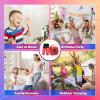 Karaoke Machine Toys for Kids Ages 3-12: Mini Portable Bluetooth Speaker with 2 Wireless Microphones LED Light Christmas Birthday Gifts for Boys Girls Toddlers 3 4 5 6 7 8 9 10 Year Old Boy Girl Kid view 3