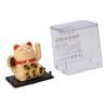 EVGATSAUTO Solar Powered Mini Lucky Cat Cute Solar Waving Cat Lucky Wealth Welcoming Cat Home Car Decoration (Yellow) view 4