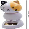 1Pc Solar Wobble Figures, Solar Dancing Cat, Bobble Head Cat Ornaments, Innovative Cat Solar Figure Statue Car Dashboard Decorations Ornaments Solar Bobble Head Figures Statues Bobbleheads and Busts view 2