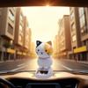 1Pc Solar Wobble Figures, Solar Dancing Cat, Bobble Head Cat Ornaments, Innovative Cat Solar Figure Statue Car Dashboard Decorations Ornaments Solar Bobble Head Figures Statues Bobbleheads and Busts view 4