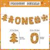First Birthday Gingerbread Decorations with Christmas Photo Banner for Party Decorations view 3