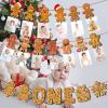 First Birthday Gingerbread Decorations with Christmas Photo Banner for Party Decorations view 4