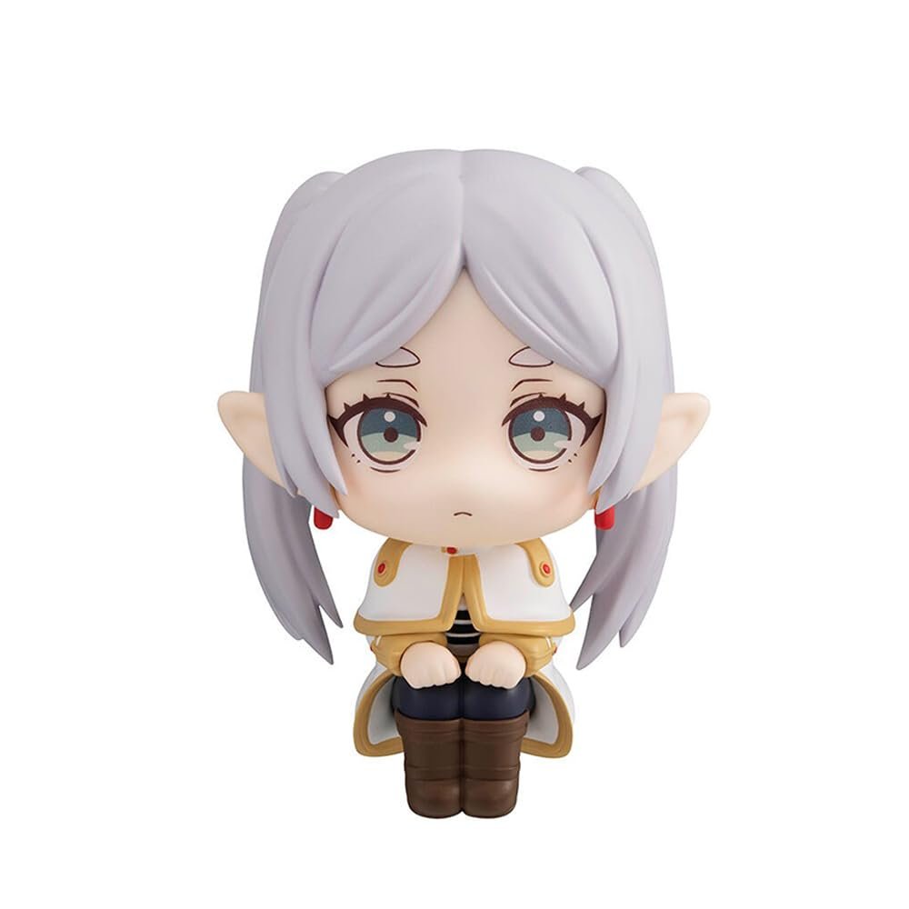 Frieren Action Figure, 11cm/4.3in Cute Sitting PVC Statue Model, Desktop Car Decoration Figurine Collectible Gift