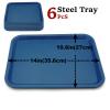 6PCS Metal Trays Set Compatible with oTTRPGo Miniatures Storage Case,Sturdy Material and Good Hand Feeling. (Blue) view 2