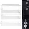 3 Tier Display Cases for Collectibles Toys, Acrylic Display Case Display Storage Box Rectangle, Wall-Mounted Dustproof Clear Showcase Holder for Collectibles Action Figure(11.02*4.72*14.17inch) view 4